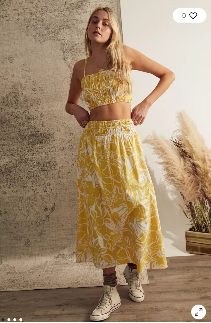 Faithfull The Brand El Marsa Floral Print Kiera Skirt Size XS